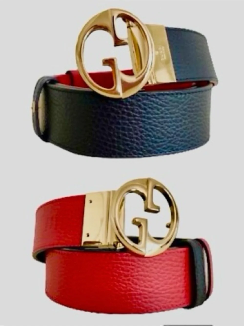 Authentic Gucci Reversible Interlocking GG Leather Belt – Size 90/36